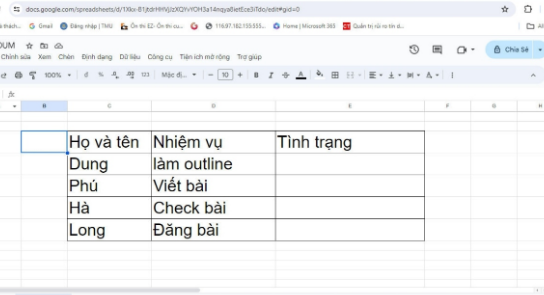 Mở trang tính bạn muốn chèn hộp kiểm