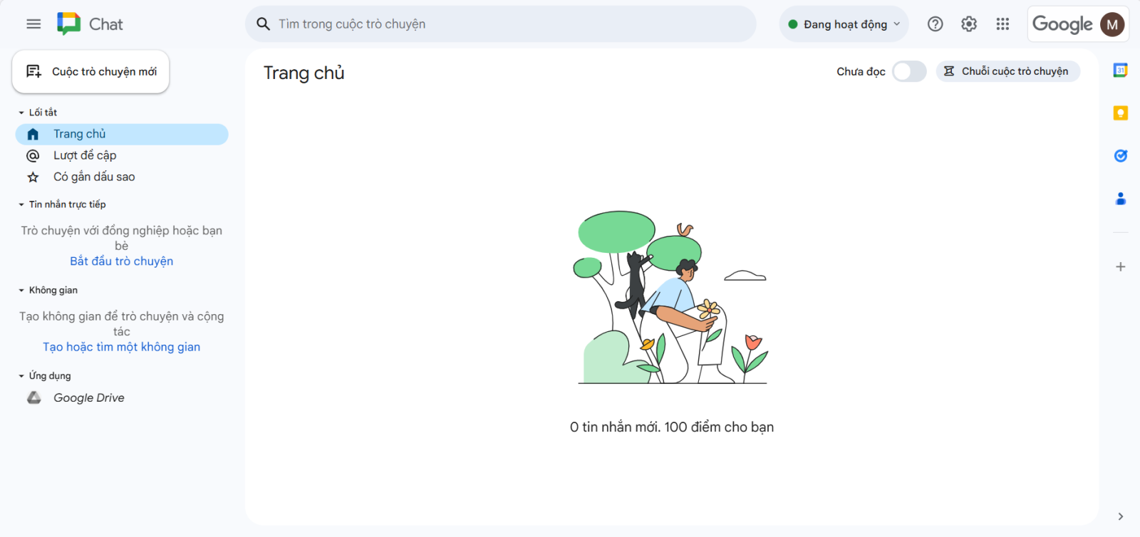 Mở cuộc trò chuyện trong Google Chat