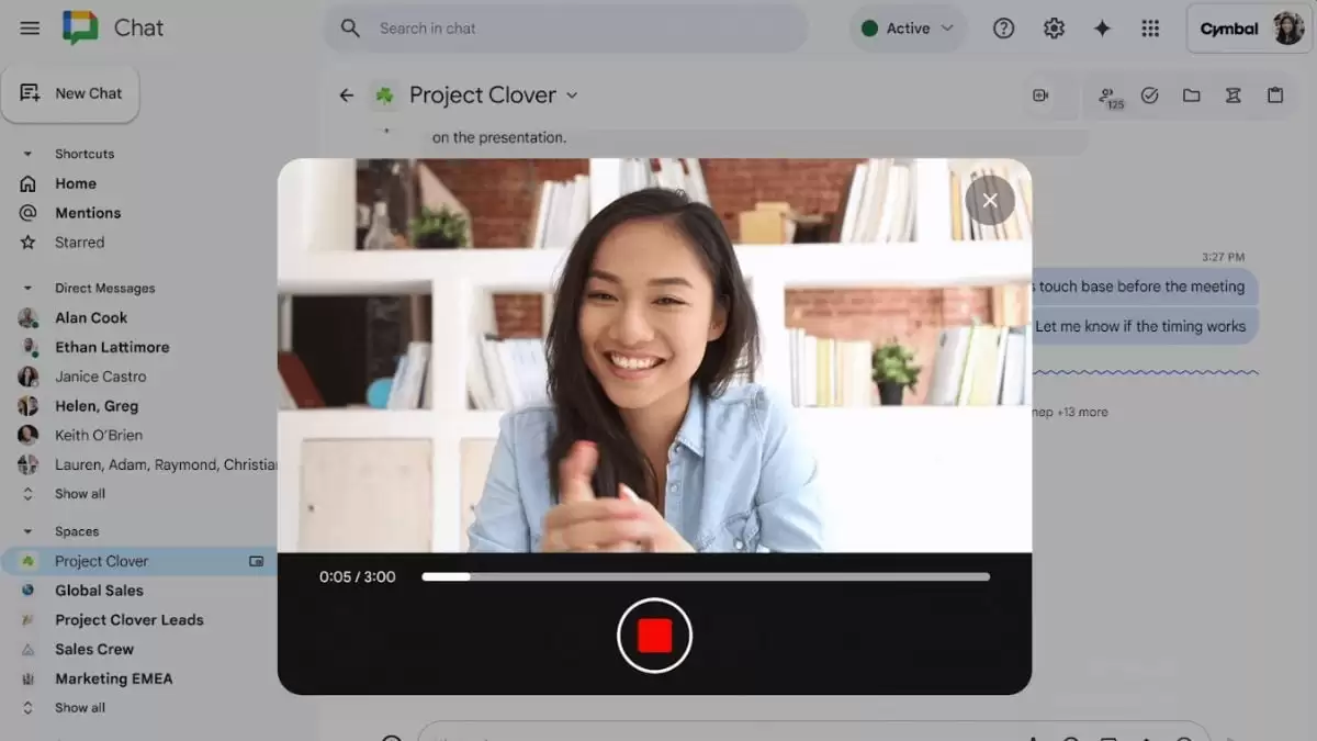Mách bạn cách gửi tin nhắn video trong Google Chat nhanh chóng