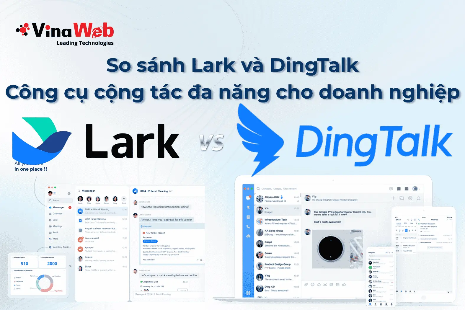 So sánh Lark và DingTalk - Công cụ cộng tác đa năng cho doanh nghiệp