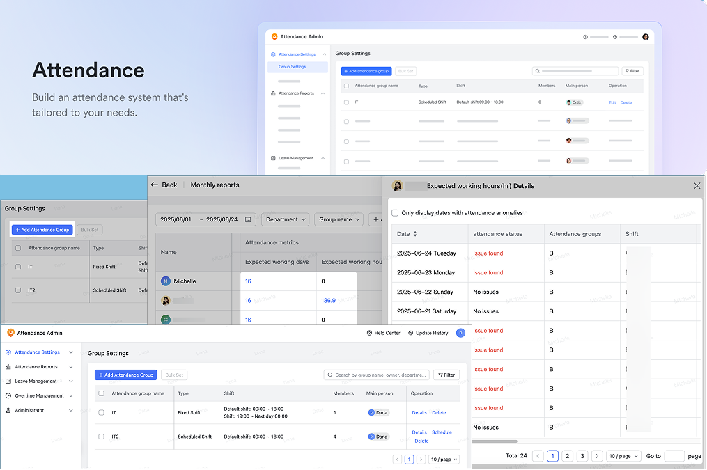 Lark Attendance - Giải pháp chấm công và quản lý thời gian làm việc