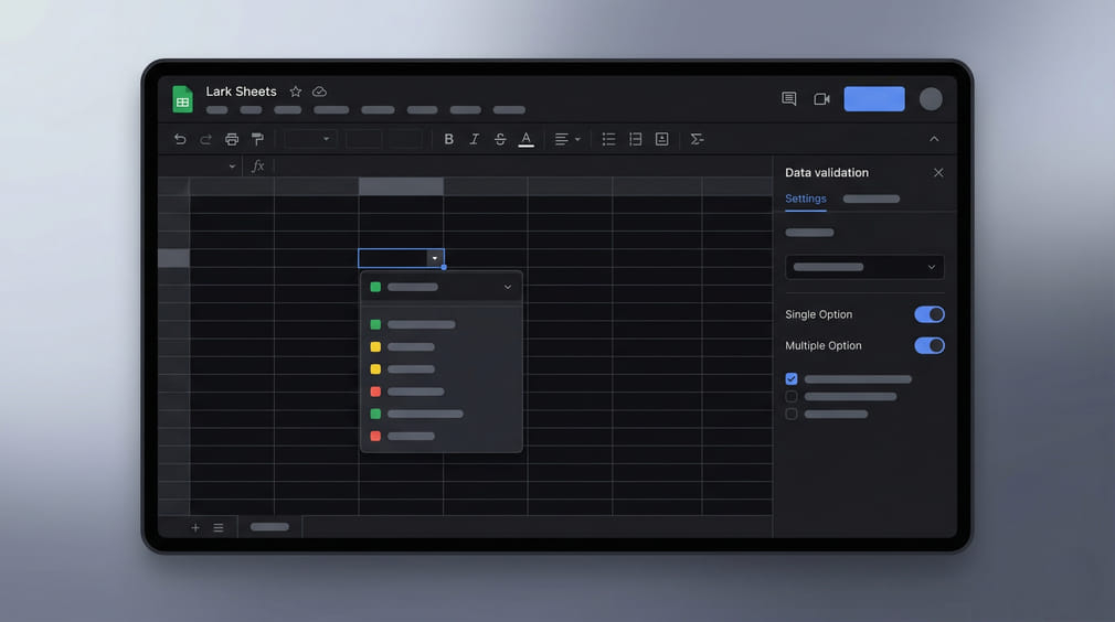 Hướng dẫn chi tiết cách tạo Danh sách thả xuống trong Lark Sheets